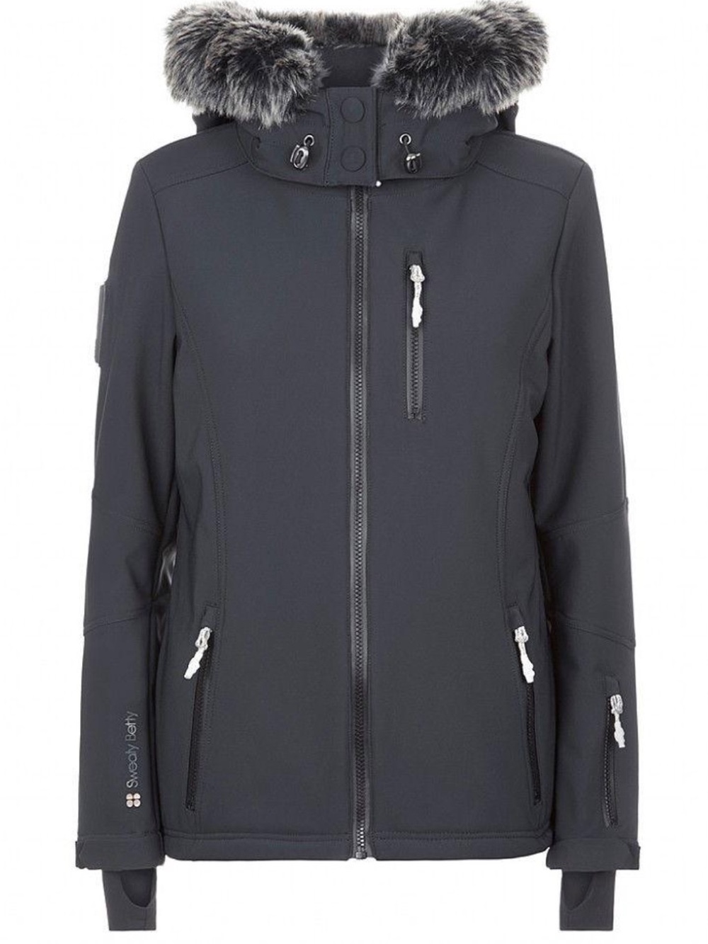 Sweaty Betty Exploration Softshell Ski Jacket Black – Size S